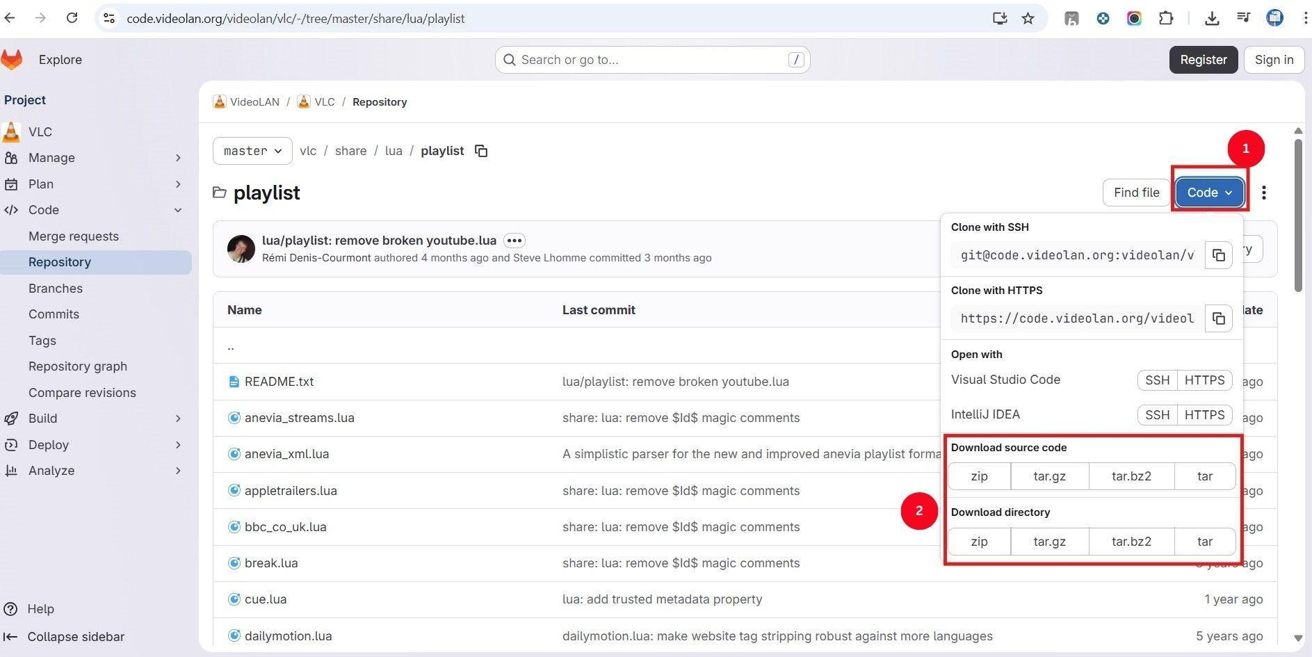 vlc download lua file